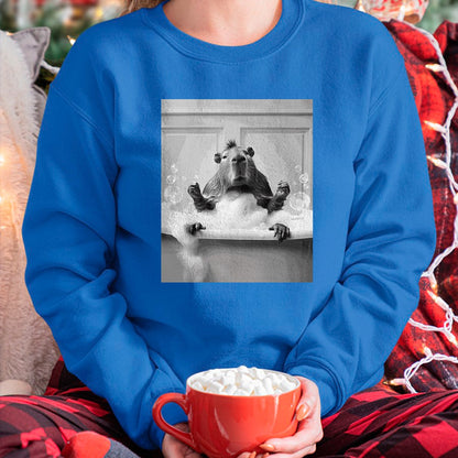 Cute Capybara Shirt, Funny Capybara Unisex T-Shirt/Hoodie/Sweatshirt HLT00 - Funny Graphic Capybara Long Sleeve T-Shirt (15)