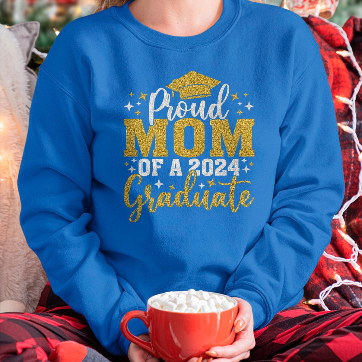 Gift for Mom Shirt, Funny Mom Unisex T-Shirt/Hoodie/Sweatshirt HLT00 - Mom Senior 2024 Proud Mom Of A Class Of 2024 Graduate T-Shirt