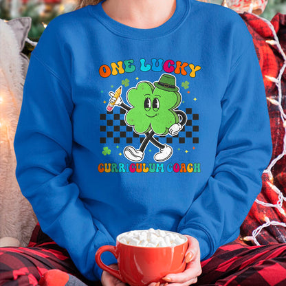 Patrick Day Shirts for Family, Funny Patrick Day shirts, st patrick's day Unisex T-Shirt/Hoodie/Sweatshirt HLT00 - Vintage One Lucky Curriculum Coach St Patrick Day School T-Shirt