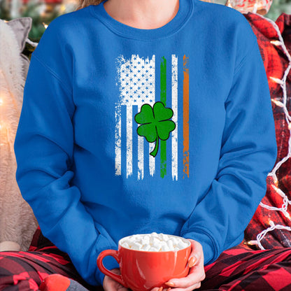 Patrick Day Shirts for Family, Funny Patrick Day shirts, st patrick's day Unisex T-Shirt/Hoodie/Sweatshirt HLT00 - St Patrick Day Irish American Flag Retro Saint Patricks Day T-Shirt