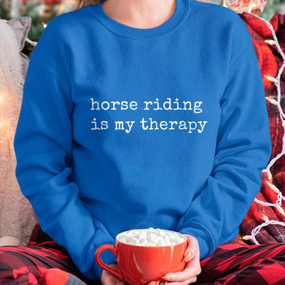 Best Horse Lover Shirt , Funny Horse UnisexT-Shirt/Hoodie/Sweatshirt HLT00 - Horse Riding is My Therapy, Horseback Riding Gifts Women Men T-Shirt (Copy)