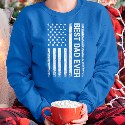 Gift for Dad Shirt, Funny Dad Unisex T-Shirt/Hoodie/Sweatshirt HLT00 – Best dad ever US American flag gift for father_s day T-Shirt