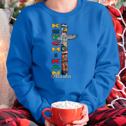 Native American T-Shirts, Vintage Native American Unisex T-Shirt/Hoodie/Sweatshirt HLT00 - Ketchikan Alaska Totem Pole Native Art Souvenir Keepsake