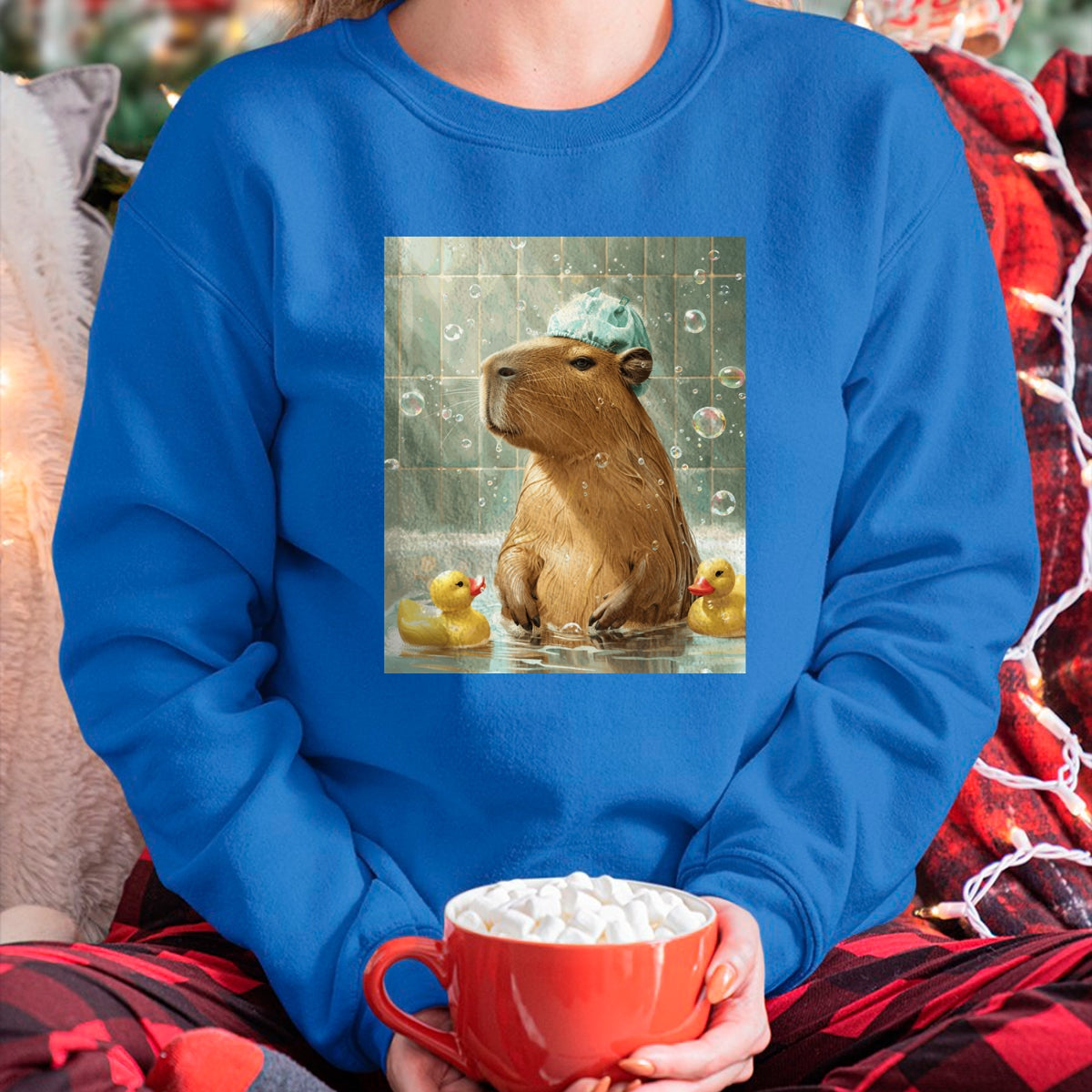 Cute Capybara Shirt, Funny Capybara Unisex T-Shirt/Hoodie/Sweatshirt HLT00 - Funny Graphic Capybara Long Sleeve T-Shirt (18)