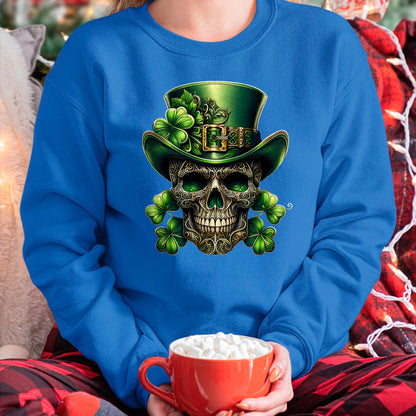 Patrick Day Shirts for Family, Funny Patrick Day shirts, st patrick's day Unisex T-Shirt/Hoodie/Sweatshirt HLT00 - Sugar Skull St Patrick Day of the Dead Lucky Shamrock T-Shirt