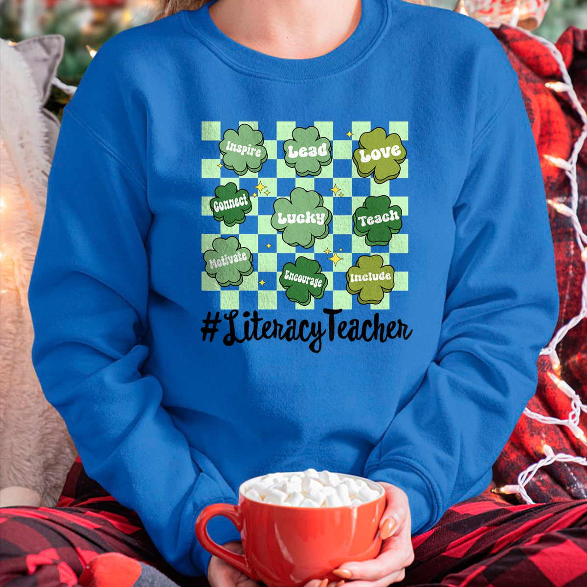 Patrick Day Shirts for Family, Funny Patrick Day shirts, st patrick's day Unisex T-Shirt/Hoodie/Sweatshirt HLT00 - Vintage One Lucky Literacy Teacher St Patrick Day School T-Shirt