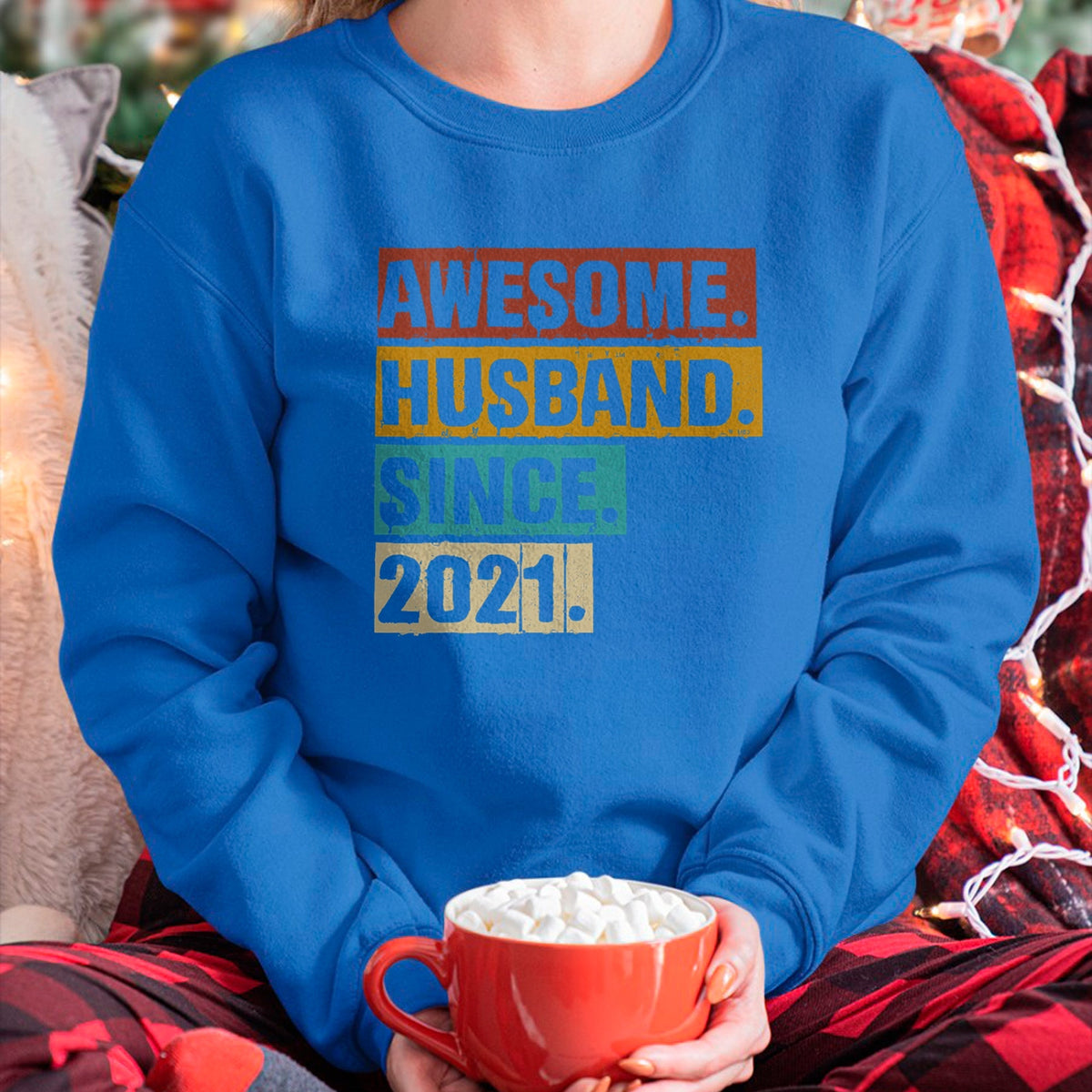 Best Wife Shirt, Wife and Husband Unisex T-Shirt/Hoodie/Sweatshirt HLT00 - 3rd Year Wedding Anniversary Epic Awesome Husband Since 2021 T-Shirt (2)