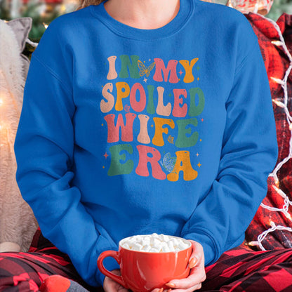Best Wife Shirt, Wife and Husband Unisex T-Shirt/Hoodie/Sweatshirt HLT00 - Gift for wife T shirt, spoiled wife   In My Spoiled Wife Era Sweatshirt (1)