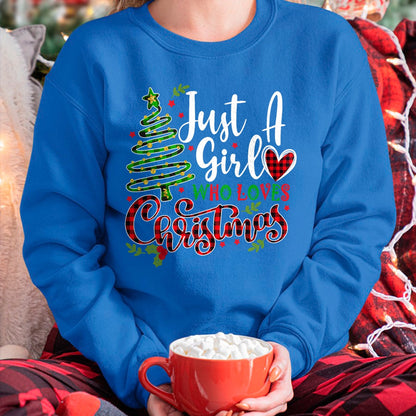 Just a Girl who Loves Christmas a Gift for XMAS Women Girls T-Shirt - Christmas Unisex T-Shirt/Hoodie/Sweatshirt - HNDS00