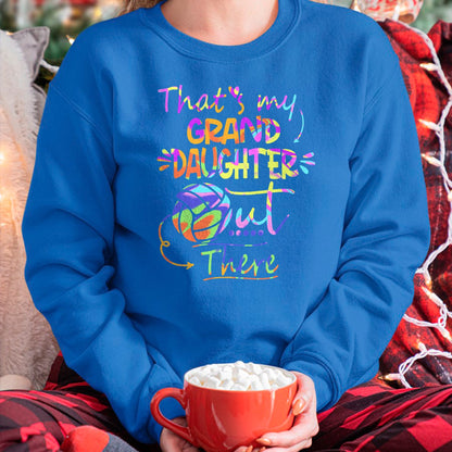 Best Grandma Shirt, Proud Grandma Unisex T-Shirt/Hoodie/Sweatshirt HLT00 - That's My Granddaughter Out There Volleyball For Grandma T-Shirt