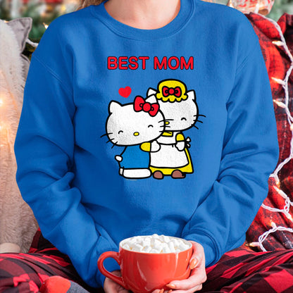 Gift for Mom Shirt, Funny Mom Unisex T-Shirt/Hoodie/Sweatshirt HLT00 - Hello Kitty Mother's Day Best Mom Tee Shirt T-Shirt