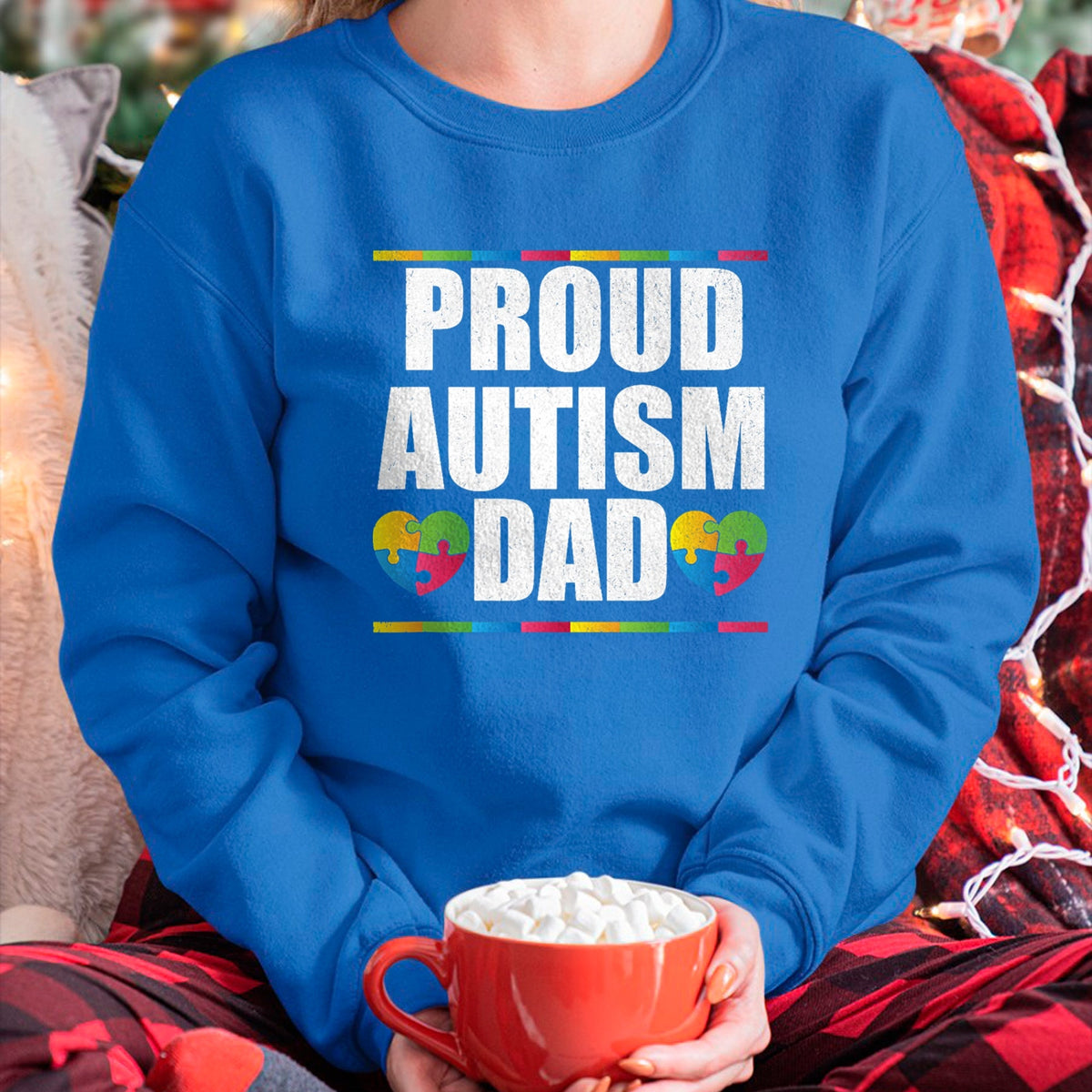Gift for Dad Shirt, Funny Dad Unisex T-Shirt/Hoodie/Sweatshirt HLT00 – Proud Autism Dad T Shirt Father of Autistic Child