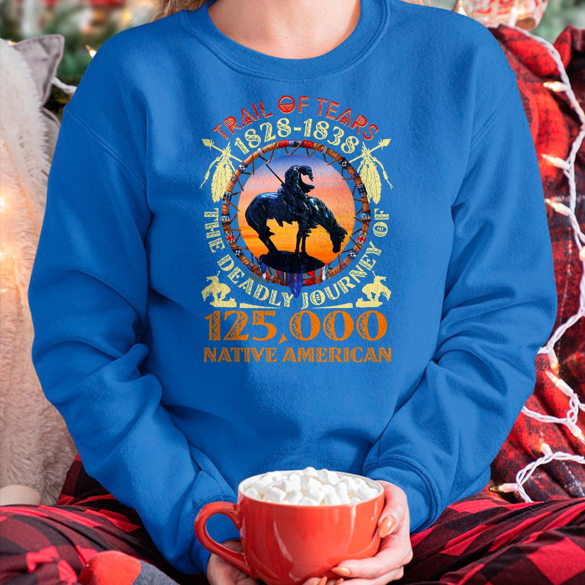 Native American T-Shirts, Vintage Native American Unisex T-Shirt/Hoodie/Sweatshirt HLT00 - Native American Trail Of Tears The Deadly Journey 125000 T-Shirt (1)