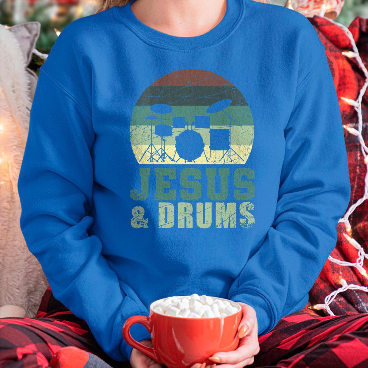 Christian Tee, Christian Faith Unisex T-Shirt/Hoodie/Sweatshirt HLT00 - Drummer Christian Religious Drums Player Gift Jesus T-Shirt