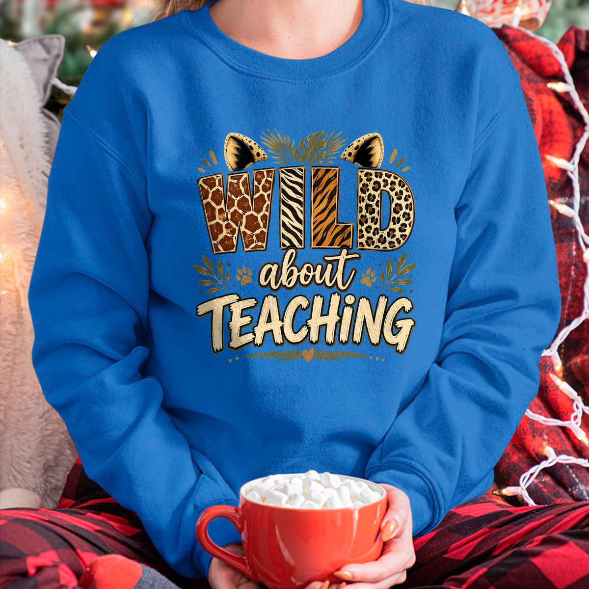 Best Teacher Shirt, Funny Teacher UnisexT-Shirt/Hoodie/Sweatshirt HLT00 - Wild About Teaching Leopard Safari Animal Print Teacher Fun T-Shirt