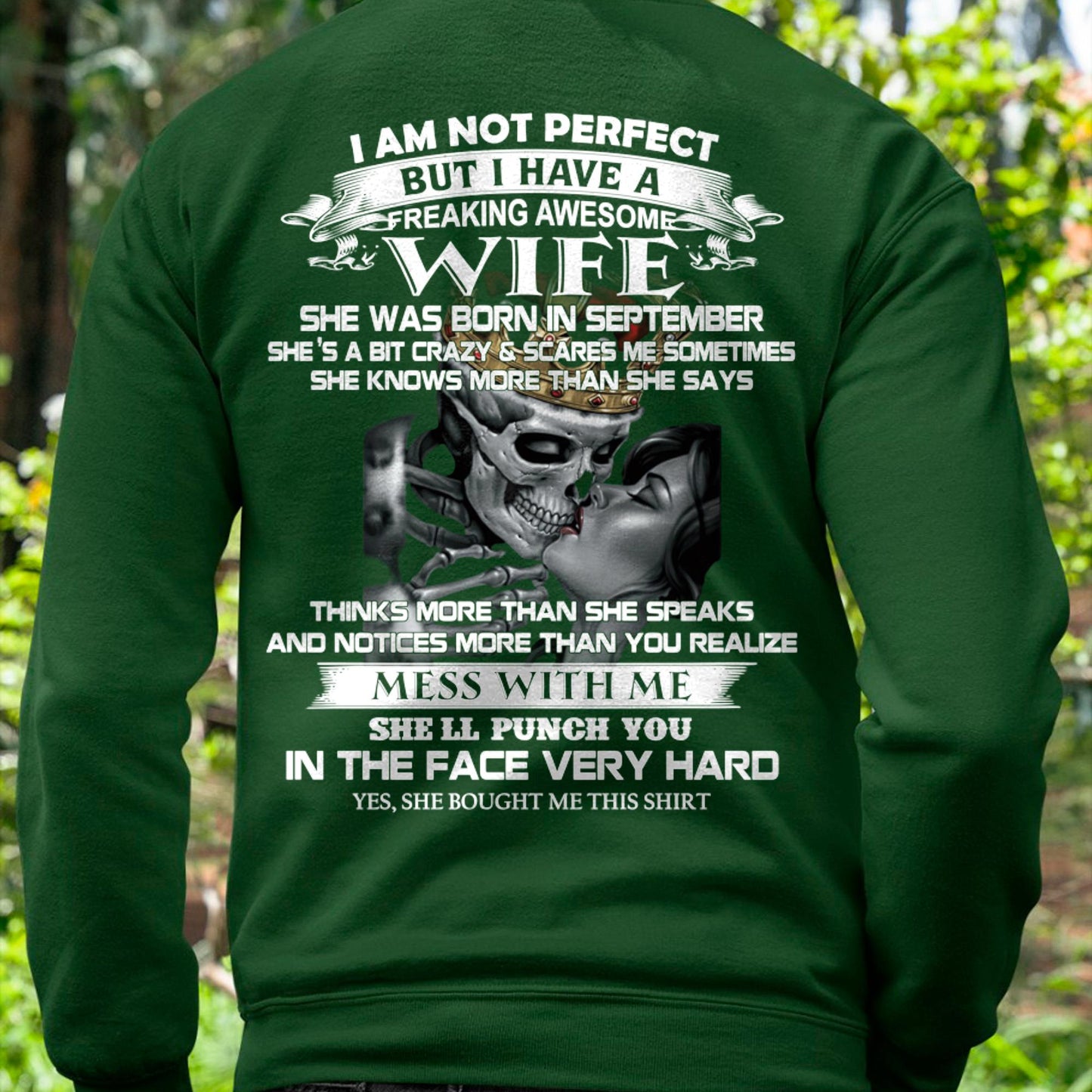 September - I Am Not Perfect But I Have A Freaking Awesome Wife - Gift For Husband From Wife - MTNN09 (SKU06-34-09)