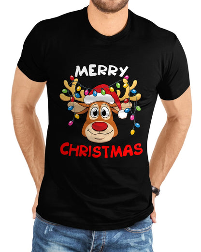 Merry Christmas Reindeer Xmas Family Men Women T-Shirt - Christmas Unisex T-Shirt/Hoodie/Sweatshirt - HNDS00
