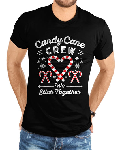 Christmas Candy Cane Heart Holiday Family Matching Pajama PJ T-Shirt - Christmas Unisex T-Shirt/Hoodie/Sweatshirt - HNDS00