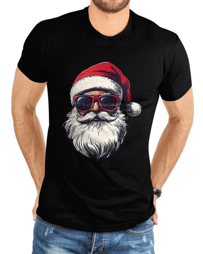 Cool Santa Claus Face Retro Sunglasses Christmas Men Boys T-Shirt - Christmas Unisex T-Shirt/Hoodie/Sweatshirt - HNDS00
