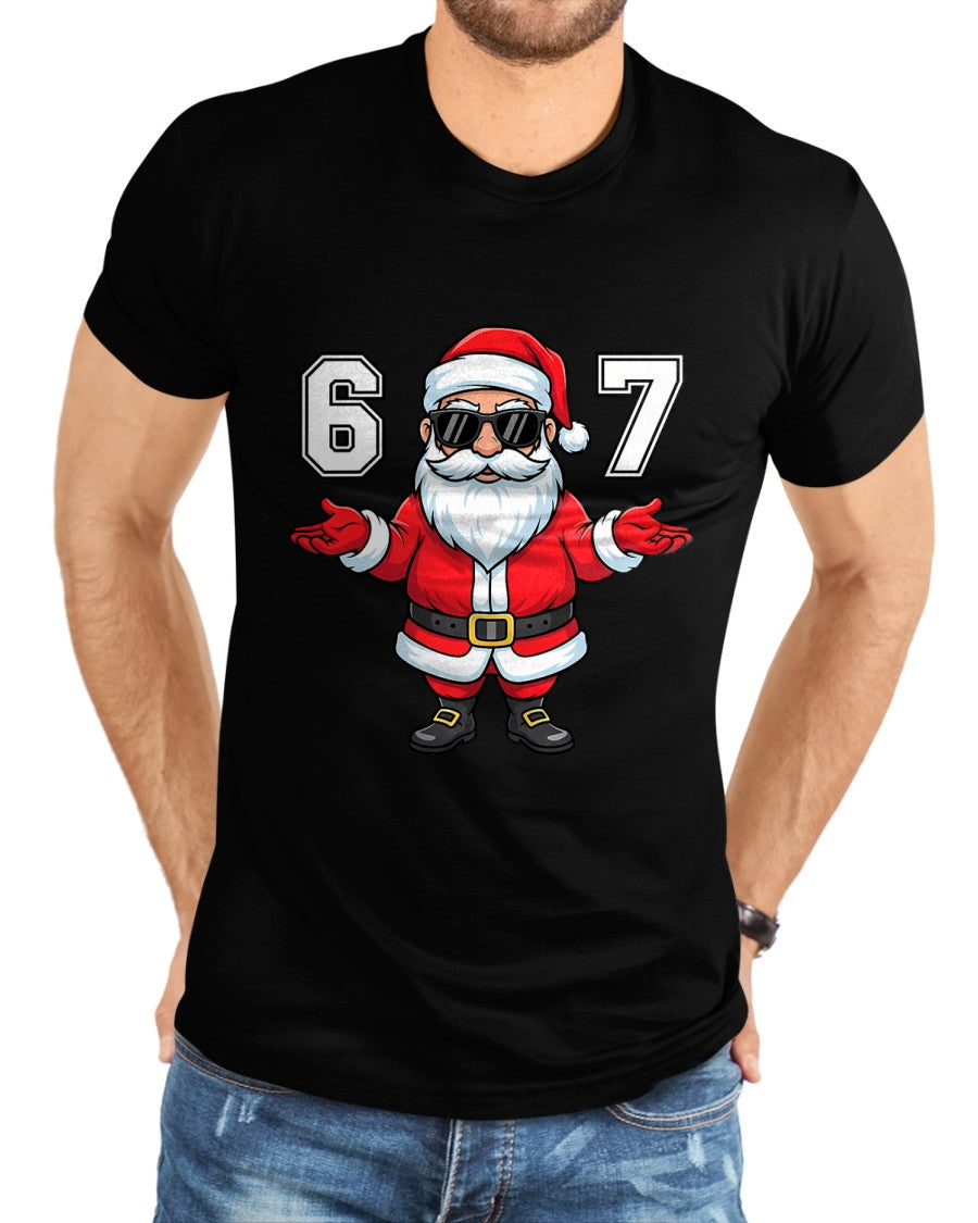 67 Meme Six Seven 6 7 Funny Santa Matching Xmas 67 Christmas T-Shirt - Christmas Unisex T-Shirt/Hoodie/Sweatshirt - HNDS00 (Copy)
