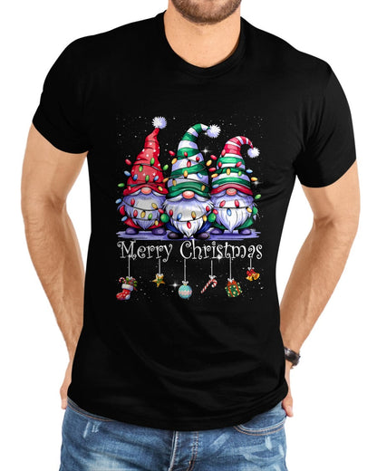 Cute Gnomes Merry Christmas Light Family Gnome Xmas Matching T-Shirt - Christmas Unisex T-Shirt/Hoodie/Sweatshirt - HNDS00