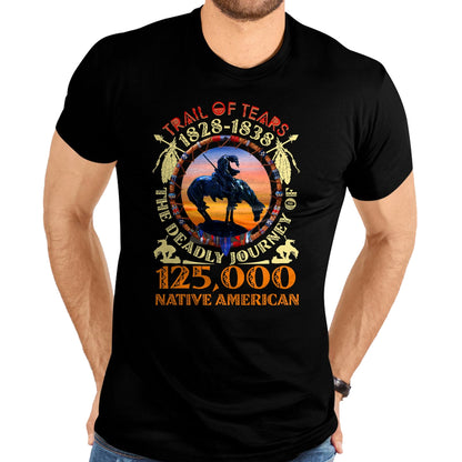 Native American T-Shirts, Vintage Native American Unisex T-Shirt/Hoodie/Sweatshirt HLT00 - Native American Trail Of Tears The Deadly Journey 125000 T-Shirt (1)