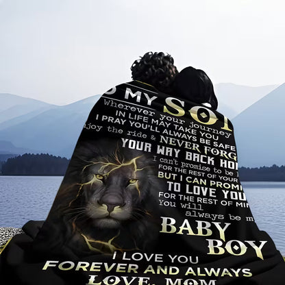 Special Gift For Your Son Blanket - From Mom00