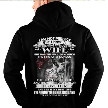 I Am Not Perfect But I Have A Freaking Awesome Wife - Gift For Husband From Wife - MTNN00 (SKU06-31-00)