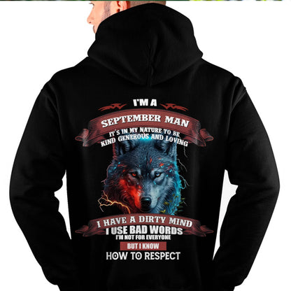 SEPTEMBER - KNOW HOW TO RESPECT - BIRTHDAY T-SHIRT FOR MEN - MTNN09 (SKU12-162-09)