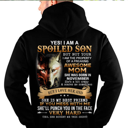 November - Lucky Son of Awesome Mom - Perfect Gift for Son From Mom - MTNN11 (SKU10-128-11)