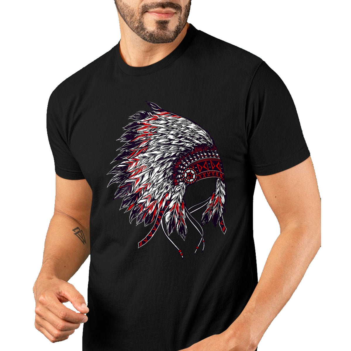 Native American T-Shirts, Vintage Native American Unisex T-Shirt/Hoodie/Sweatshirt HLT00 - Indian Headdress - Native American Roots Indigenous T-Shirt