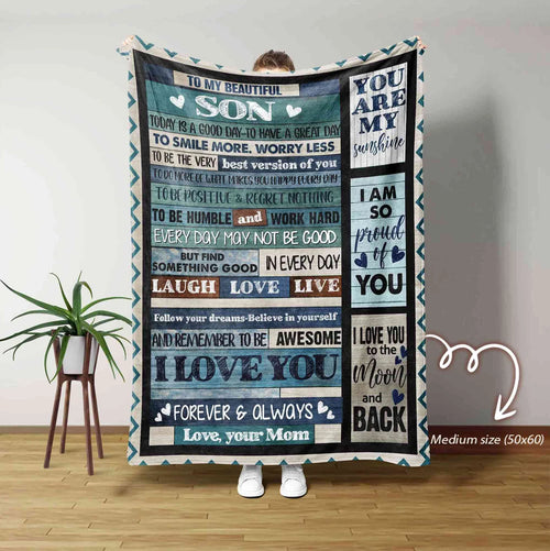 Special Gift For Son Blanket - From Mom