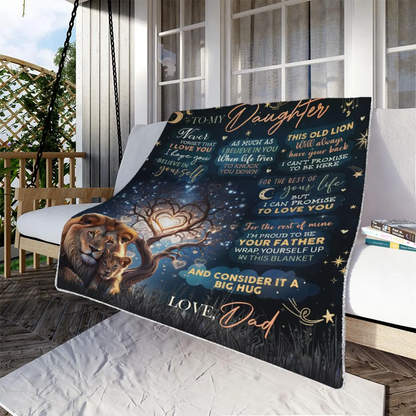 Special Gift For Daughter Blanket - From Dad