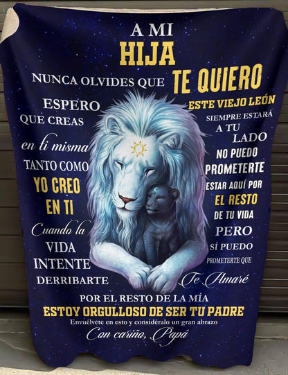 Manta para Hija – Regalo de Consuelo y Calidez de Papá Manta Acolchada de Forro Polar Sherpa NTTDsp (SKUB11-70)