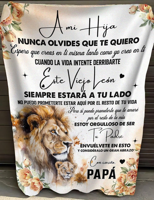 Manta para Hija – Regalo de Consuelo y Calidez de Papá Manta Acolchada de Forro Polar Sherpa NTTDsp (SKUB11-95)