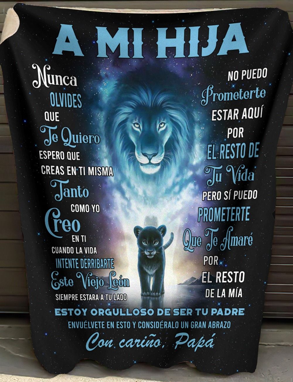 Manta para Hija – Regalo de Consuelo y Calidez de Papá Manta Acolchada de Forro Polar Sherpa NTTDsp