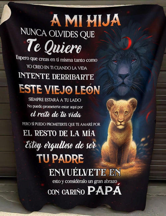 Manta para Hija – Regalo de Consuelo y Calidez de Papá Manta Acolchada de Forro Polar Sherpa NTTDsp
