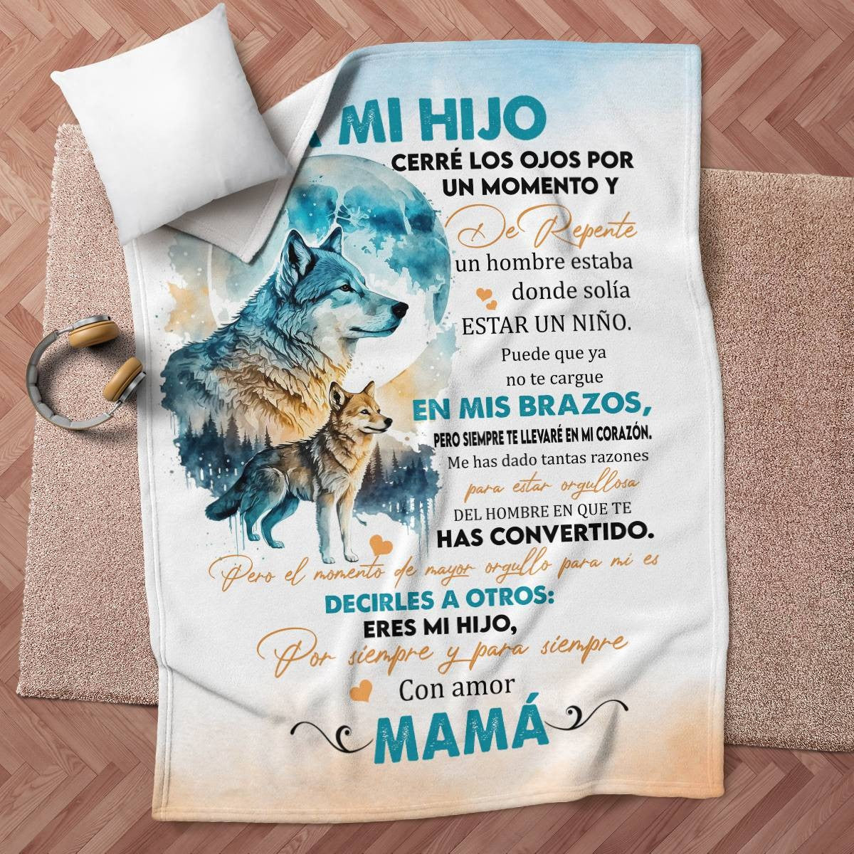 MANTA PARA HIJO – REGALO DE COMODIDAD Y CALOR DE MAMÁ Manta acolchada de forro polar Sherpa NTTDsp