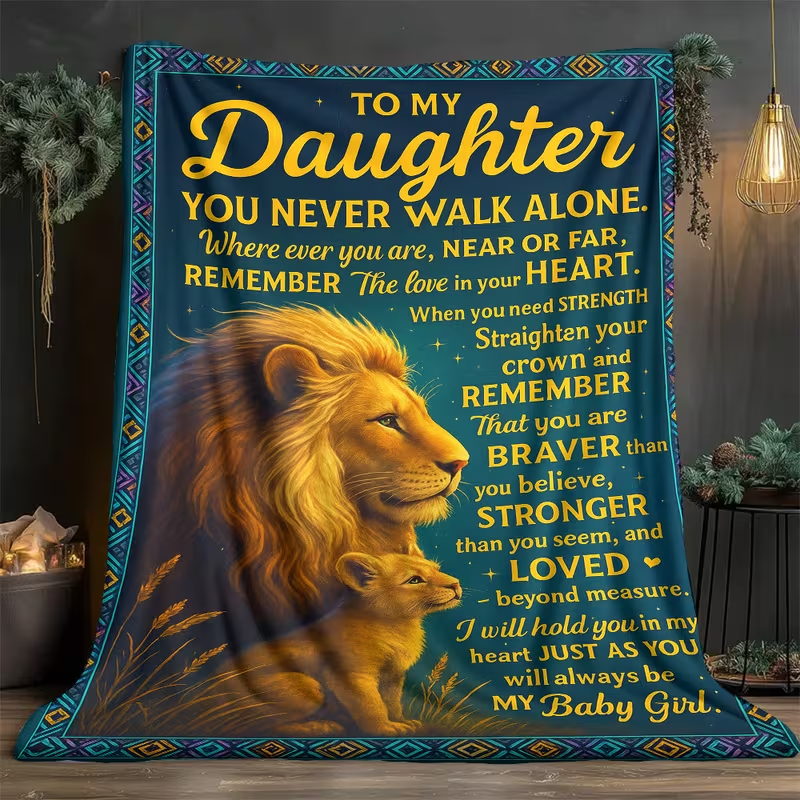 To My Brave Daughter Blanket – A Gentle Embrace from Dad