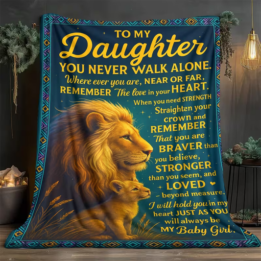 To My Brave Daughter Blanket – A Gentle Embrace from Dad