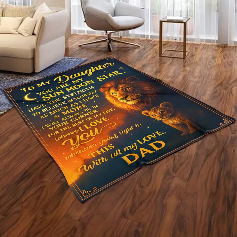 To My Little Daughter Blanket – Comfort Woven from Dad