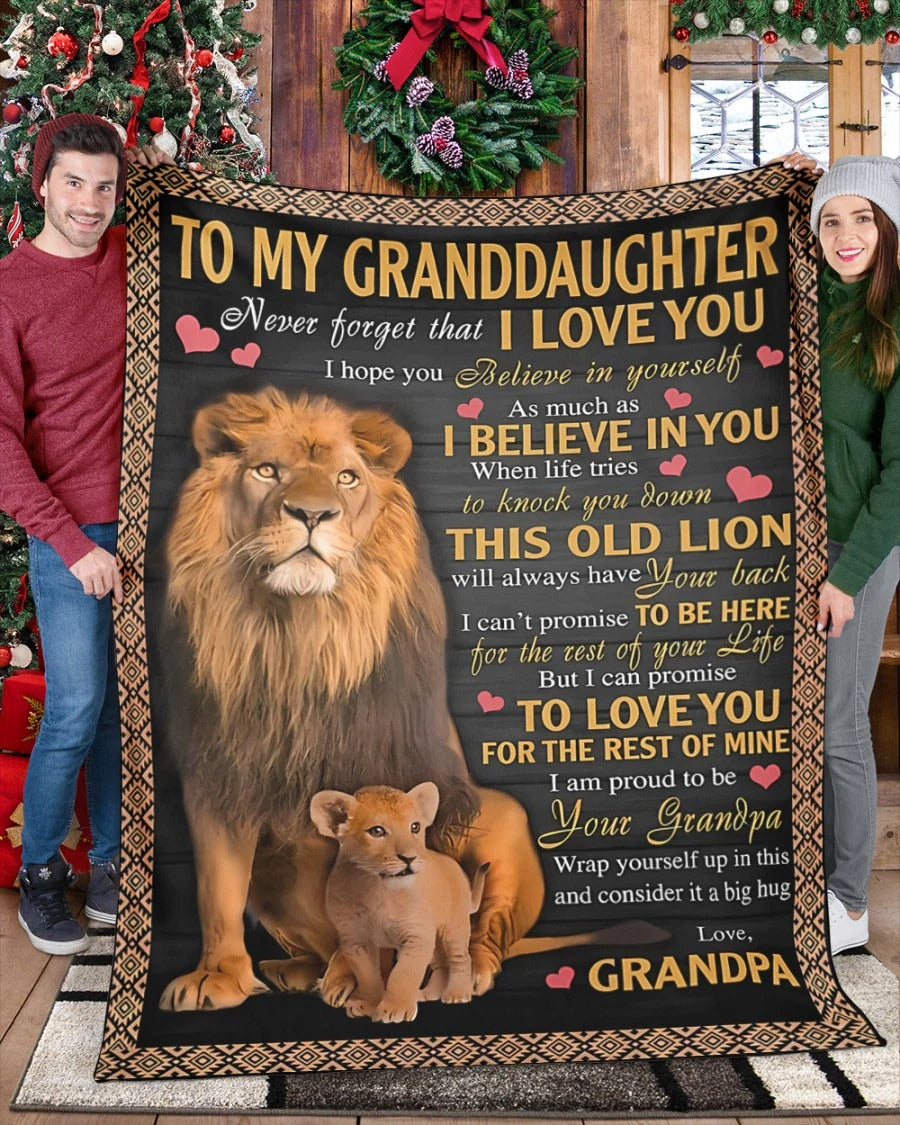 BLANKET FOR GRANDSON – COMFORT & WARMTH GIFT FROM GRANDPA  Sherpa Fleece Quilt Blanket mtnn00 (SKUB09-113)