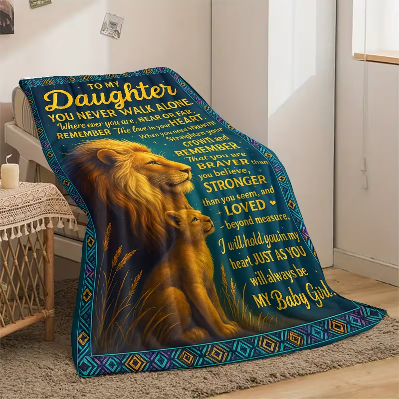 To My Brave Daughter Blanket – A Gentle Embrace from Dad