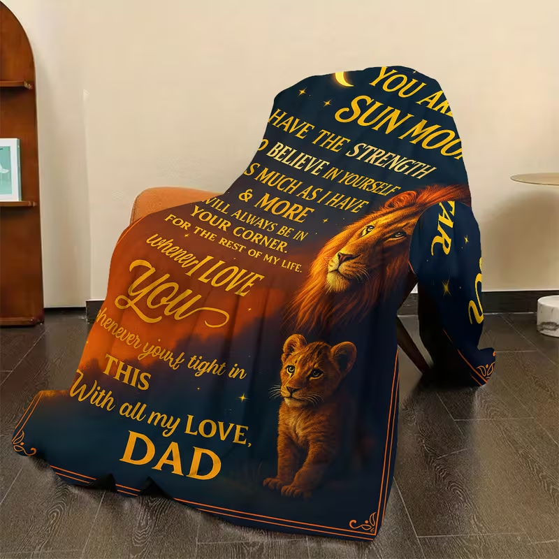 To My Little Daughter Blanket – Comfort Woven from Dad