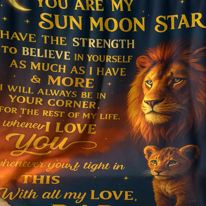 To My Little Daughter Blanket – Comfort Woven from Dad