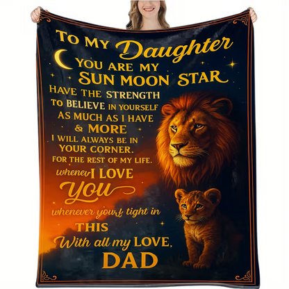 To My Little Daughter Blanket – Comfort Woven from Dad