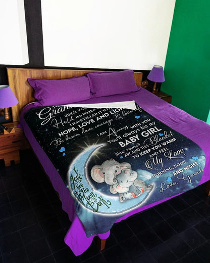 TO MY GRANDDAUGHTER - GIFT FOR GRANDDAUGHTER - Sherpa Fleece Quilt Blanket (SKUB06-85)