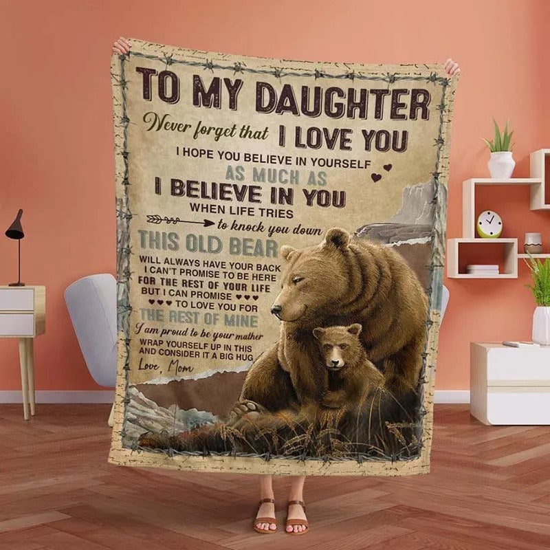 BLANKET FOR DAUGHTER - GIFT FROM MOM - COMFORT & WARMTH GIFT