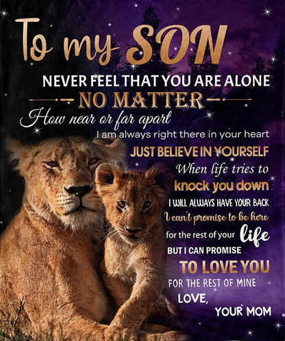 To My Wonderful Son BLANKET – A Message of Love from Mom
