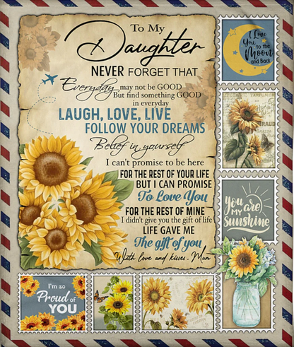 To My Dear Daughter Blanket – Always With You, From Mom